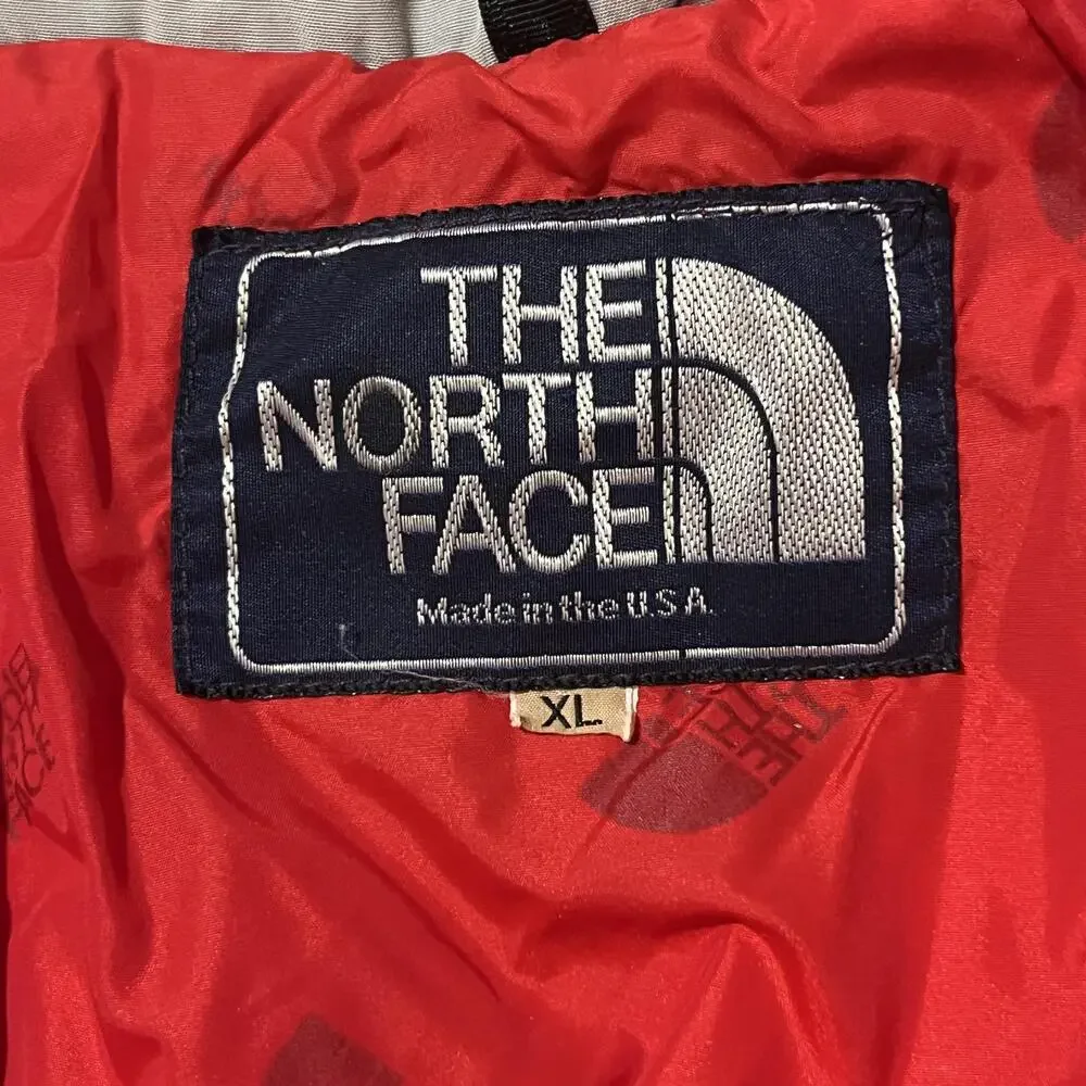 Vintage The North Face Jacket Nuptse 1970s Quilted Puffer Bomber Made in USA 60s